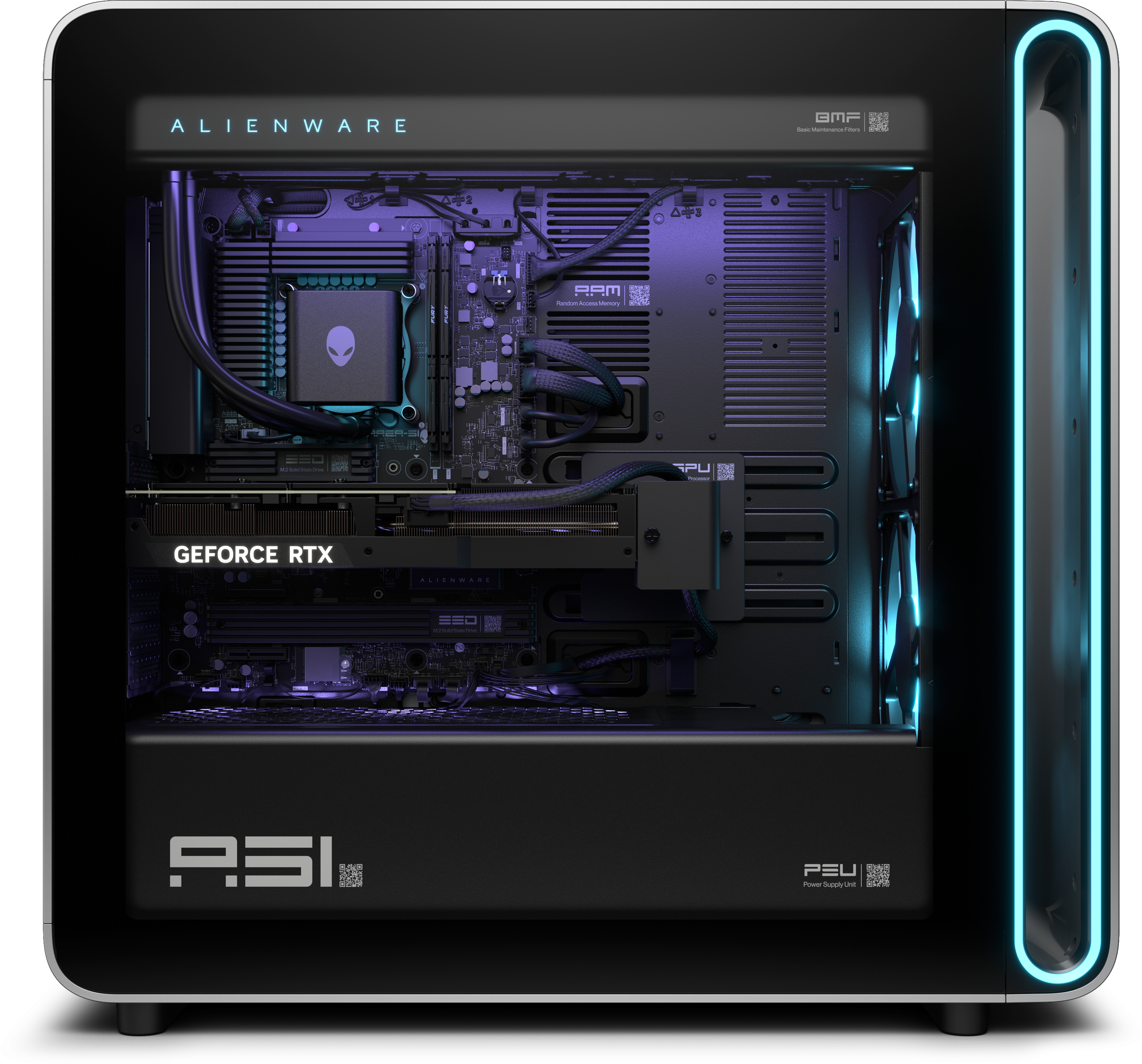 Dell Alienware Area-51 AAT2250 Gaming Desktop PC – Intel Core Ultra 9 Processor, NVIDIA GeForce RTX 5090 Graphics, 64GB DDR5 RAM, 4TB PCIe NVMe SSD, High-Performance AI Gaming PC
