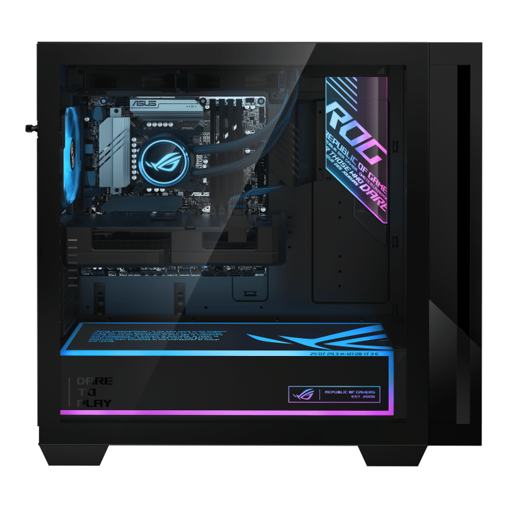 ASUS ROG G700 Gaming Desktop Intel Core Ultra 7 265F, 32GB DDR5 RAM, 1TB SSD, NVIDIA GeForce RTX 5060 8GB, Black – High-Performance Gaming PC