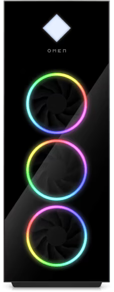 HP OMEN 45L Gaming Desktop GT22-3000t Intel Core Ultra 9 285K, 64GB Fury DDR5 RAM, 2TB SSD, NVIDIA GeForce RTX 5090 32GB, RGB Liquid Cooler, Front Bezel Black Glass, Windows 11, Black